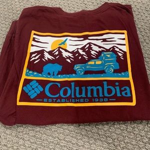 Mens long sleeve Columbia tshirt